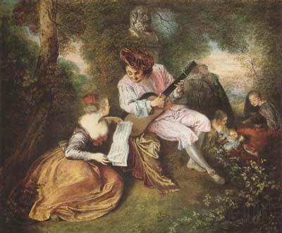 Jean-Antoine Watteau Scale of Love (mk08) France oil painting art